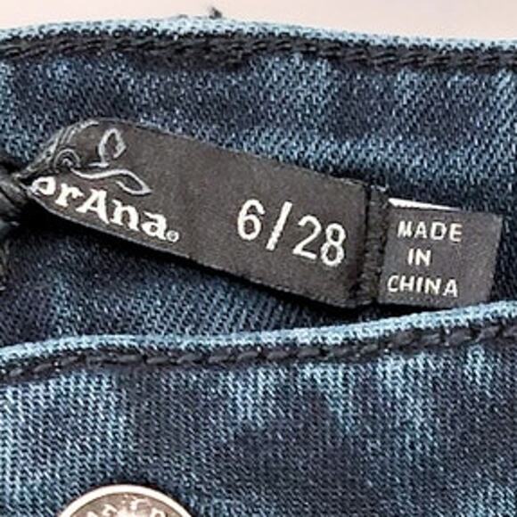 PRANA Women's Buxton Jeans Size 6/28 Deep Blue Stretch Mid-Rise Boyfriend NWT - Picture 7 of 10